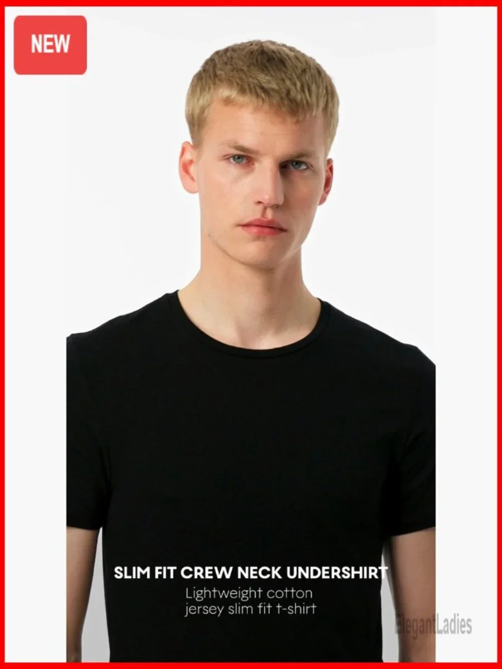 Men's Slim Fit Cotton Crew Neck Undershirt 3-Pack for Layering